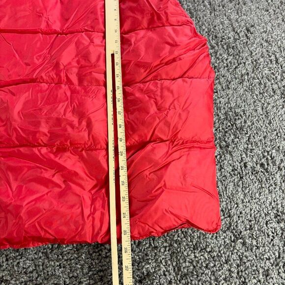 Eddie Bauer Goose Down Puffer Vest Mens Medium Red Lined Nylon Shell Sleeveless - Picture 6 of 8